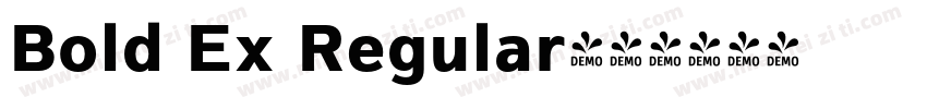 Bold Ex Regular字体转换